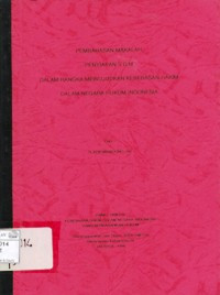 Image of Pembahasan makalah penyiapan SDM dalam rangka mewujudkan kebebasan hakim dalam negara hukum Indonesia: Panel diskusi; Kebebasan hakim dalam negara Indonesia yang berdasarkan hukum