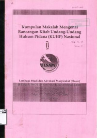 Image of Kumpulan Makalah Mengenai Rancangan Kitab Undang-Undang Hukum Pidana (KUHP) Nasional: Buku II
