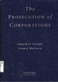 Image of The prosecution of corporations