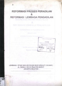 Image of Reformasi proses peradilan dan reformasi lembaga pengadilan