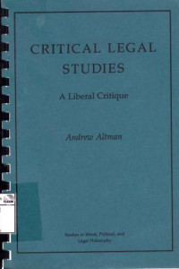 Image of Critical legal studies : a liberal critique