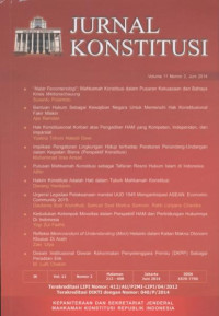 Image of Jurnal Konstitusi Volume 11 Nomor 2, Juni 2014