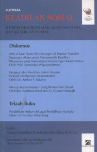 Image of Jurnal Keadilan Sosial : Mempromosikan Hak Asasi Manusia dan Keadilan Sosial. Edisi 1