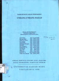 Image of Naskah rancangan perubahan undang-undang dasar