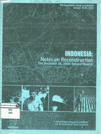 Image of Indonesia: Notes on reconstruction, the December 26, 2004 natural disaster