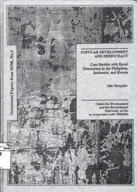 Image of Popular development and democracy: case studies with rural dimensions in the Philippines, Indonesia, and Kerala