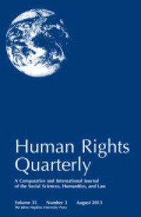 Image of Human Rights Quarterly : a comparative and international journal of the social sciences, humanities, and law,Volume 34 Number 1 May 2012