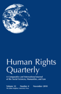 Image of Human Rights Quarterly : a comparative and international journal of the social sciences, humanities, and law,Volume 31 Number 4 November 2009
